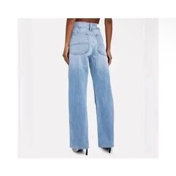 RE/DONE Utility Loose Jeans Sz 32 Vintage Fade Denim High Rise NWT $395 - Picture 5 of 12
